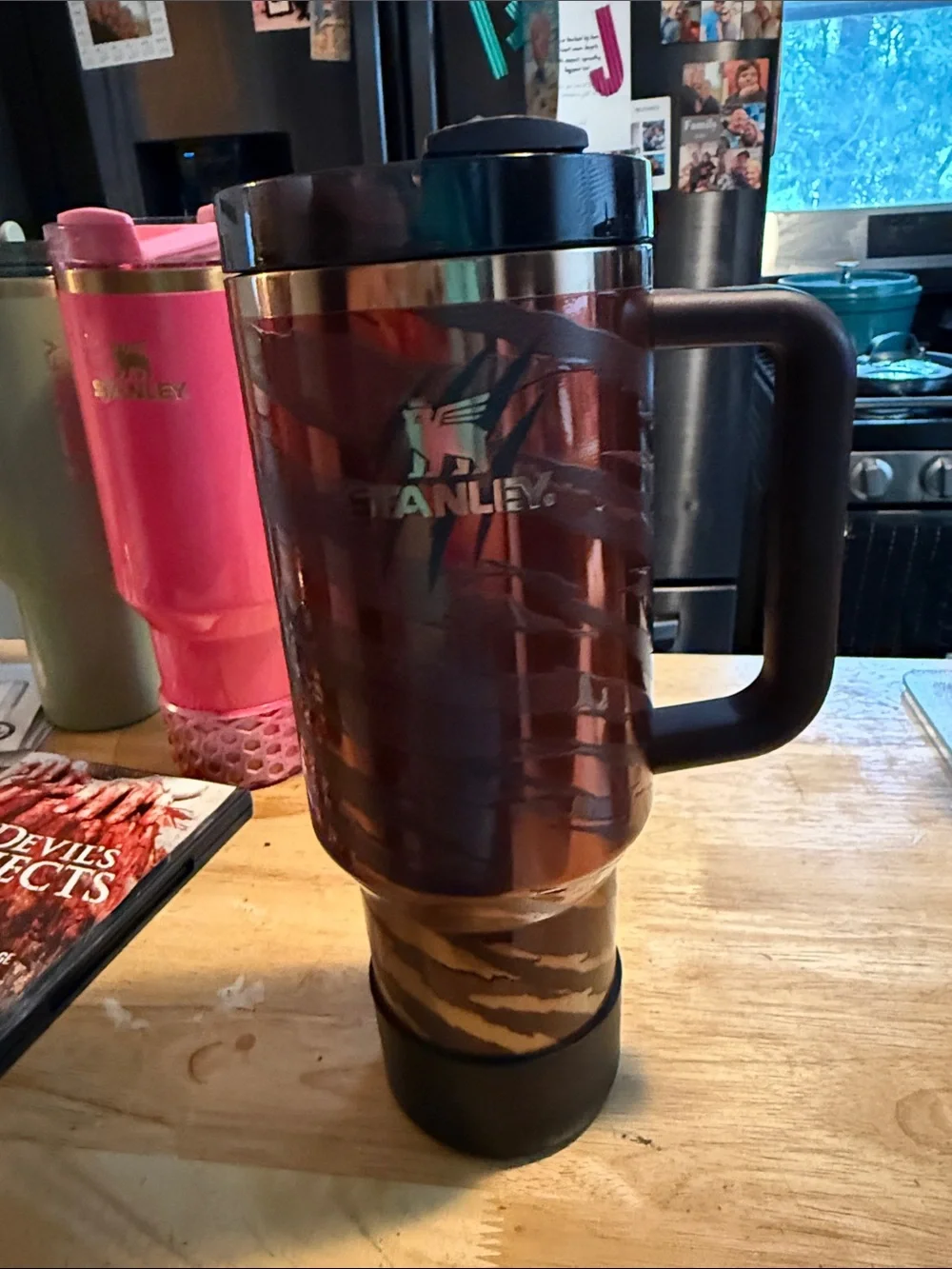 Stanley Brown Camo Travel Tumbler with Handle